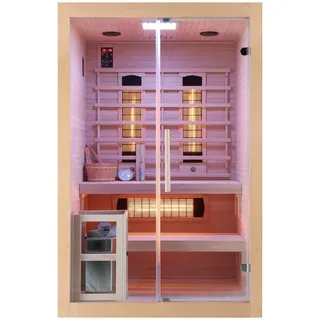 SANOTECHNIK Infrarotkabine TWINCOMBI Sauna+Infrarot 2 Personen; 130x120x200 cm, Freizeit, Wellness, Infrarotkabinen