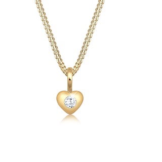 Elli PREMIUM Kinder Herz Geburt Taufe Zirkonia 585 Gelbgold 36 Damen