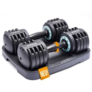 Apollo verstellbare Hanteln, Kurzhantel Set für den Sport Zuhause, variable Gewichte für Frauen & Männer, Dumbbell Training, Sporthantel System, Schnellverschluss, Weights Set, Systemhanteln