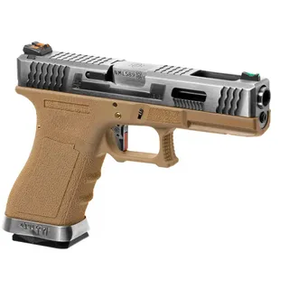We G-force 18c Sv Silver Barrel Metal Version Gbb Airsoft-pistole - Desert - One Size