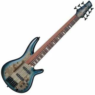 Ibanez SRAS7-CBS 7-String fretted and frettless E-Bass Cosmic Blue Starburst