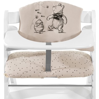 hauck Sitzkissen für Alpha+, Beta+ & Arketa Holzhochstuhl Highchair Pad Select, Anti-Rutsch Noppen, Doppelte Polsterung, Einfache Befestigung am Kinderstuhl (Disney Winnie the Pooh Beige)