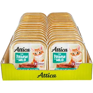 Attica Katzennahrung Pastete Wild 100 g, 32er Pack