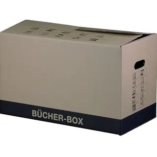 karton-billiger | Umzugskarton Umzugskiste Bücherkarton Faltkarton 1-2-wellig extra stabil | 10 Größen (Profi - S - 400 x 300 x 300mm, 10)