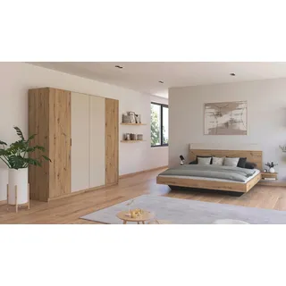Rauch Schlafzimmer-Set »Monza«, mit Drehtürenschrank Breite 226 cm, Bettanlage in 2 Breiten braun