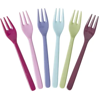 RICE Melamin Kuchengabeln 6er Pack, 14 cm