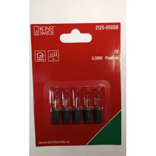Konstsmide Ersatzbirne Stecksockel 0,98W klar 5er Set