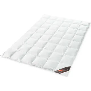Sommer Daunendecke 155x220 100% Gänsedaunen - 5x7 Felder gesteppt - Weiß