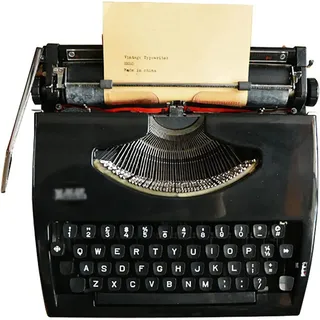 GNBOW Mechanische Schreibmaschine 1980 Classic Nostalgia Traditional Old Fashioned, Mechanical Typewriter Portable Retro Manual English Typewriter, Normal Use Vintage Typewriter, Black