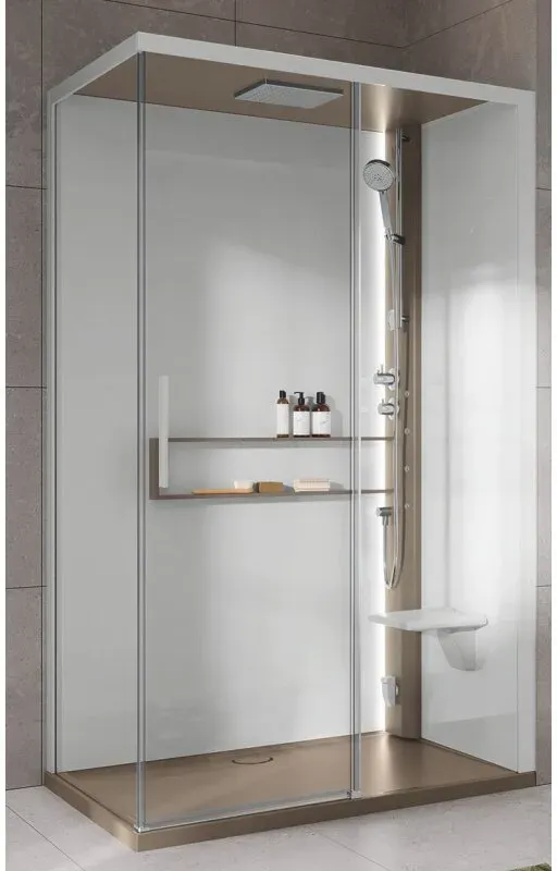 Novellini Glax 2 2.0 2P Komplettdusche 120x90cm DT 4,5cm, Farbe corda