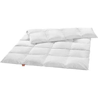 sleepling Baby & Kinder Daunendecke 100 x 135 cm, leichte Sommerbettdecke, Neue weiße Daunen (90%) und Federn (10%), Made in EU, Downpass, Ökotex, Daunenbatist, 60 Grad waschbar, weiß