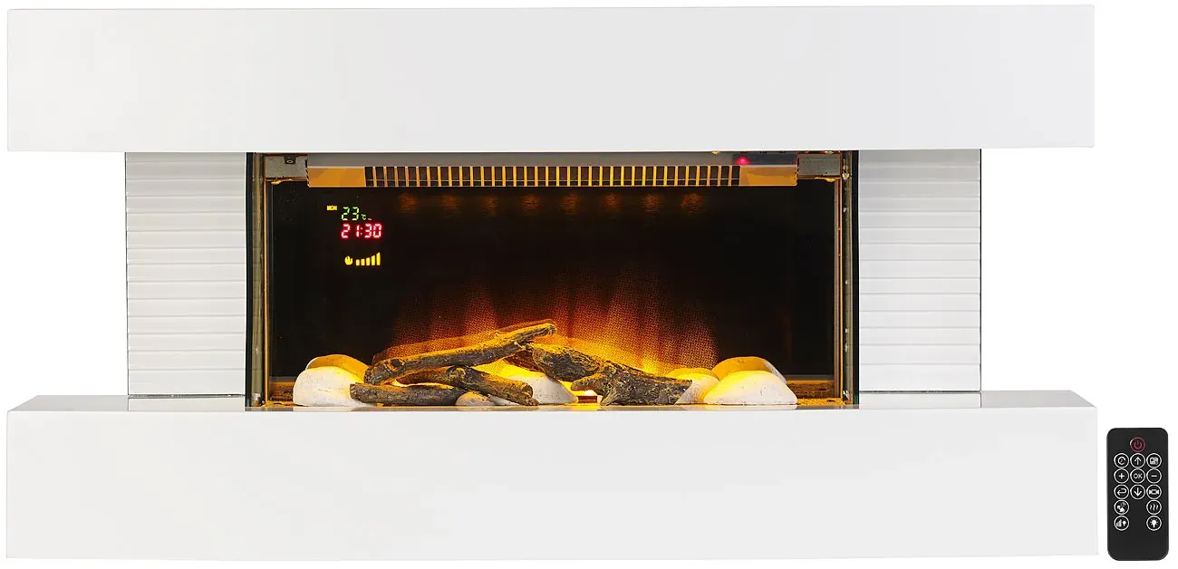 Design-Elektrokamin, 3D-Flammeneffekt, Wandmontage, 2.000 Watt, 81 cm