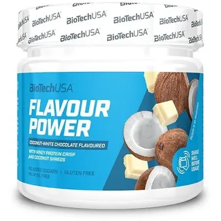 BIOTECH USA Flavour Power Aromapulver, 160 g Dose, Kokosnuss-Weiße Schokolade