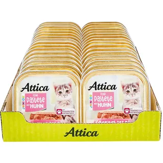 Attica Katzennahrung Junior Huhn 100 g, 32er Pack