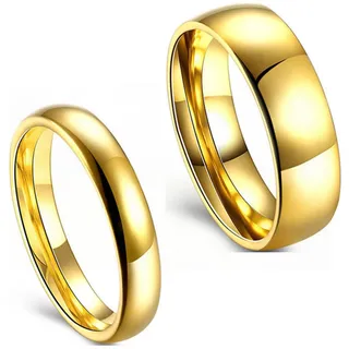 Axcroo 2 Stück Edelstahl Eichelring Penisring Metall Cockringe Set Penis Ring Penis Eichel Klein Vorhaut Glans Ringe Erotik Intimschmuck Sex Spielzeug FüR MänNer (Gold, Ø22mm, Breite:4mm/6mm)