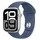 GPS 42 mm Aluminiumgehäuse silber Sportarmband denim S/M