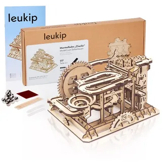 leukip Murmelbahn Holz Charlie - Modellbau - 3D Holzpuzzle - Smart Games Geschenk Knobelspiele