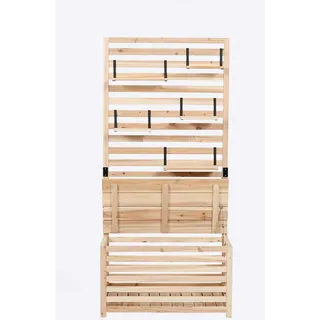Home Deluxe Sichtschutz-Bank 80 x 40 x 171 cm Beige/Braun