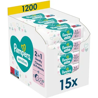 Pampers Feuchttücher Sensitive 15 x 80 Stück