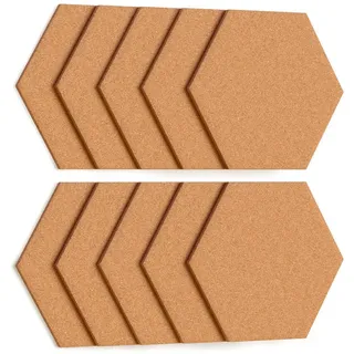 ALLboards Sechseckiges braun, Holz, 15x17.1x0.5 cm, – Pinnwände
