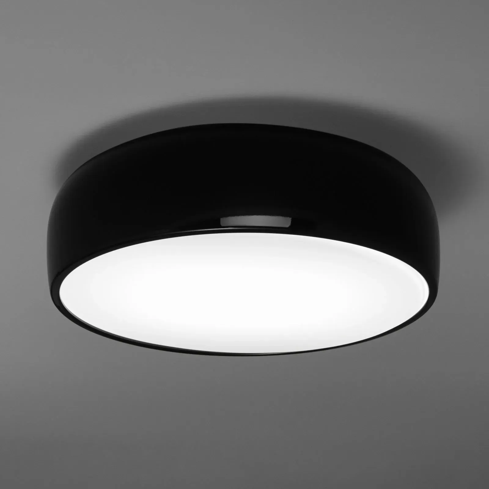 Deckenleuchte FLOS, SMITHFIELD, dimmbar, Schwarz, für Wohnzimmer, Metall, Design - 21.5