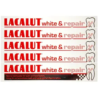 5x LACALUT white & repair Zahncreme 75 ml PZN: 04387912 Spezialzahncreme Zahnpasta