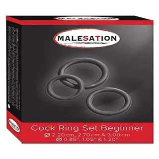 MALESATION Penisring Set Schwarz One Size