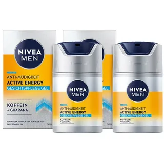 NIVEA MEN Active Energy Gesichtspflege Gel Anti-Müdigkeit Koffein Guarana 0,1 l