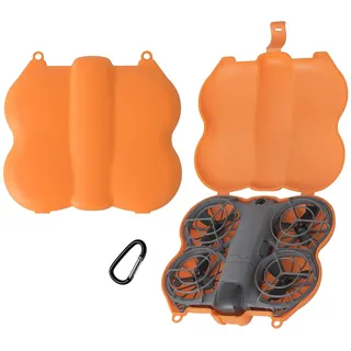 ZJRXM Neo 2 Tasche, Tragbar Hartschalen Schutz Case für DJI Neo 2 Drohne, Entzückend Schmetterlinge Design, Tragbare Leicht und Kompakt (Orange)