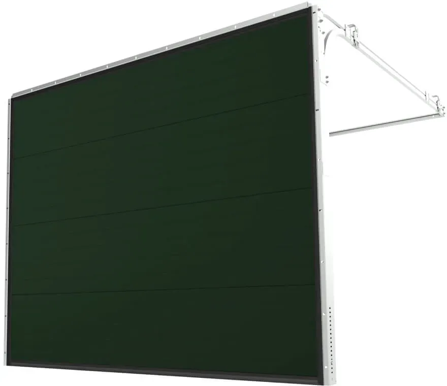 Garagentor Tannengrün RAL 6009, Sektionaltor Typ Basic, 2000 x 1900 mm, Woodgrain, Kleinsicke, ohne Antrieb, individuell konfigurieren