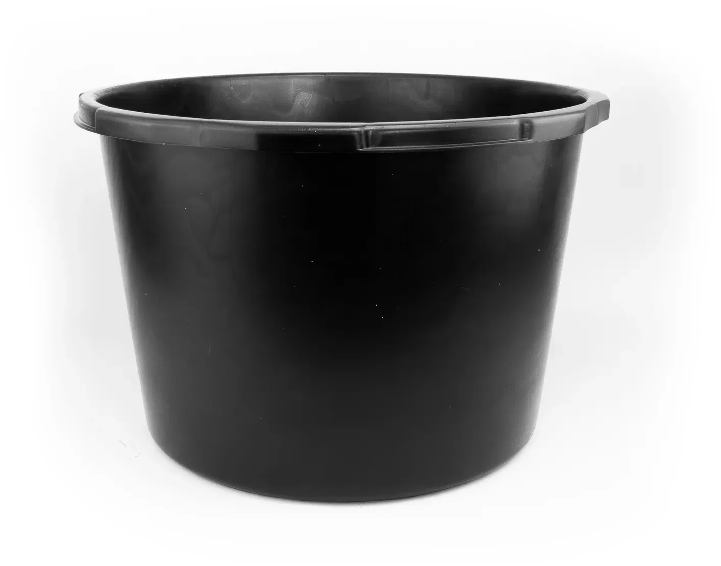 Mörtelkübel 65L Mörtelwanne Baueimer Mörtelkasten pflanzkübel Mörteleimer Kübel für Mörtel Beton Kleber widerstandsfähig aus PP/PE-Regranulat Zementkübel rund schwarz DV-5657