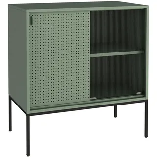 [en.casa] Sideboard Eidsvoll 80x45x85cm Grün