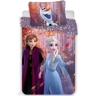 Jerry Fabrics Disney Frozen Bettwäsche Bettbezug 140x200 cm und Kissenbezug 70x90 cm,