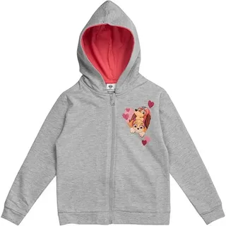 UNITED LABELS Paw Patrol Sweatjacke für Mädchen - Kinder Kapuzenpullover mit Reißverschluss Grau (DE/NL/SE/PL, Numerisch, 122, 128, Regular, Grau) 122-128