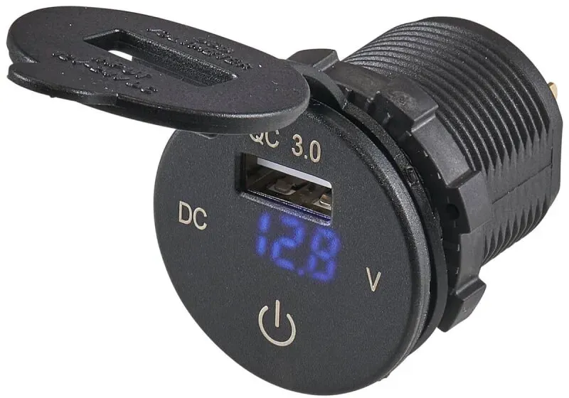 USB 3.0 Einbaubuchse mit Spannungsanzeige 12/24V