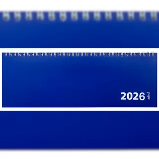 Adina 2026 ADINA Tischquerkalender 1W2S blau Kartondeckel 30x10cm