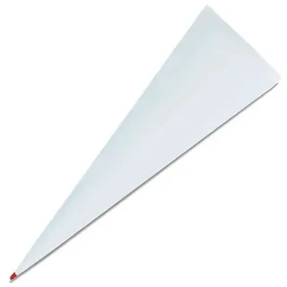 ROTH Rohling 70cm, weiß einfarbig Schultüte Zuckertüte Schulanfang Spitze