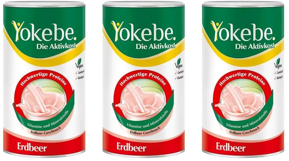 Yokebe Erdbeer - Diätshake zur Gewichtsabnahme - mit Protein