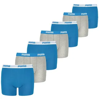 Puma Boxershorts Jungen Kinder Unterhose Unterwäsche 7 er Pack, Farbe:417 - Blue/Grey, Bekleidung:152 - 152