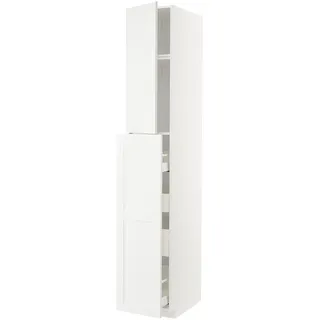 IKEA METOD / MAXIMERA Hos m Ausziehfu 1 Tür/4 Schub weiß/Axstad matt weiß