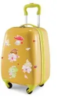 For Kids - Kindergepäck + reflektierende Aufkleber Feen, Kinderkoffer, Hartschalenkoffer für Kinder, Handgepäck, 24 Liter, Gelb