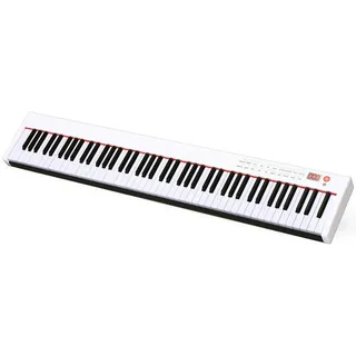 KOMFOTTEU Spielzeug-Musikinstrument 88 Tasten, mit 128 Klänge & Rhythmen weiß