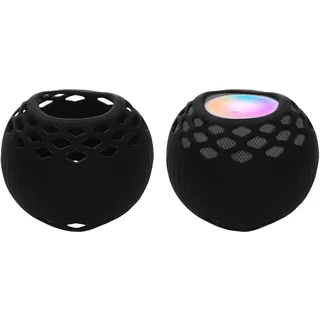 kwmobile Silikon Hülle kompatibel mit Apple Home Pod Mini - Schutzhülle für Mini Speaker - Cover Bluetooth Lautsprecher Schwarz