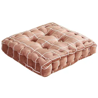 Morbuy Platz Komfortable Bodenkissen Sofakissen, Weiche Stuhlkissen Sitzkissen Füllen Dicke Futon Volltonfarbe Tatami Kissen Stuhl Decor Haus Auto Büro Bürostuhl (40 * 40,Champagner)