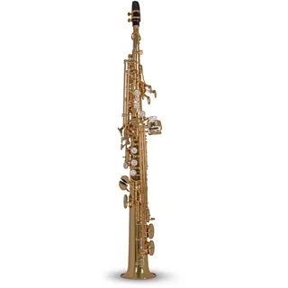 Roy Benson Bb Sopran Saxophon MOD.SS-302 gerade Form lack., inkl. leichtem Rechtecketui