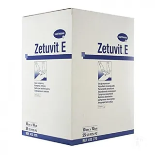 Hartmann Zetuvit E Sterile Absorbent Dressing Pads, 10cm x 10cm by Zetuvit E