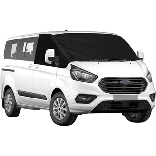 Auto Windschutzscheiben Abdeckung Ersatz für Ford Transit Custom 2012-2022, 600D Luxus Frontscheiben Sonnenschutz, 100% Verdunkelnd, Blockiert UV Strahlen, Wetterfeste Frontscheibe Wrap Cover