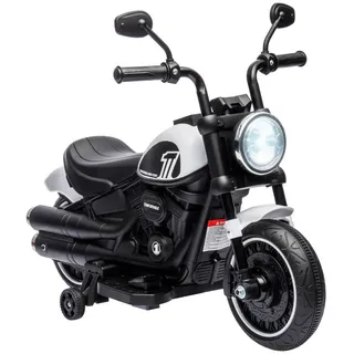 Homcom Kindermotorrad Elektro-Motorrad Elektrofahrzeug Kinderfahrzeug mit 2 abnehmbaren Stützrädern, 3 km/h, für 1,5-3 Jahre Kinder