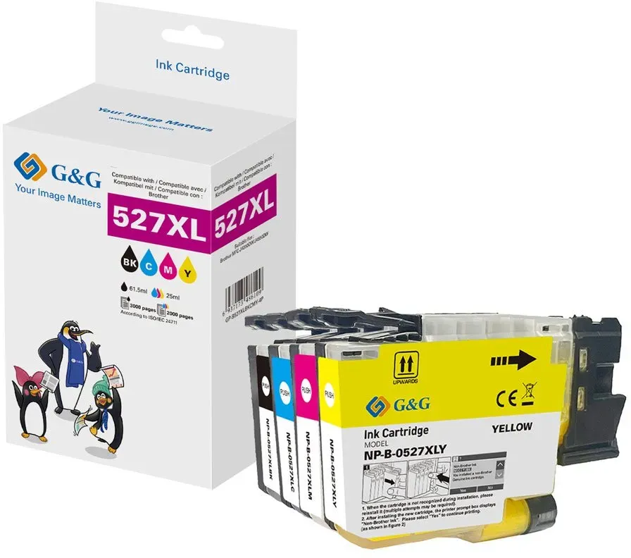 4 G&G Druckerpatronen ersetzen Brother LC527XLVAL