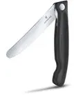 Victorinox Picknickmesser 11 cm | Kompaktes Klappmesser mit Wellenschliff für unterwegs Schwarz